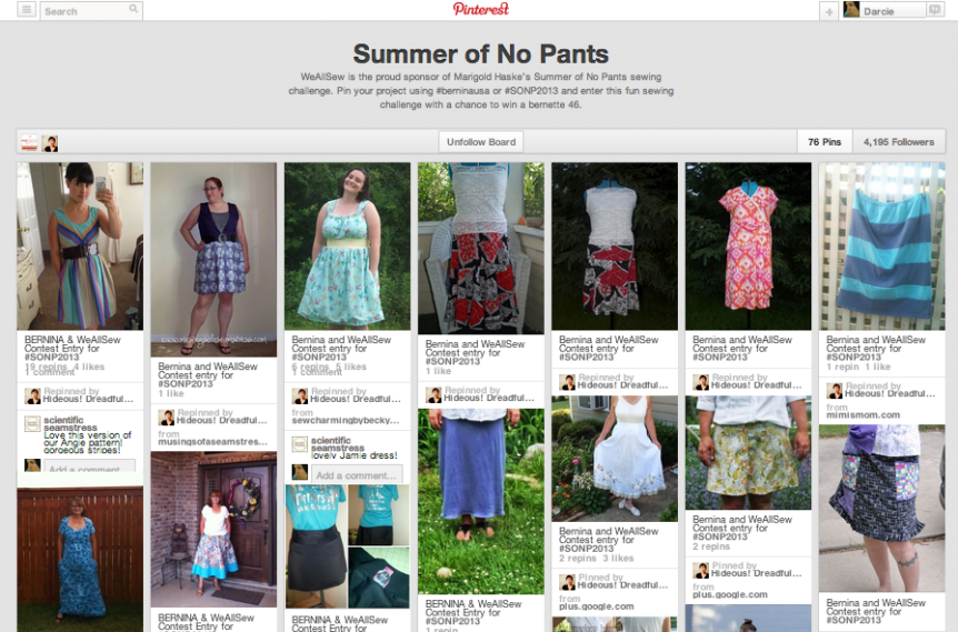 Summer of No Pants Pinterest Board